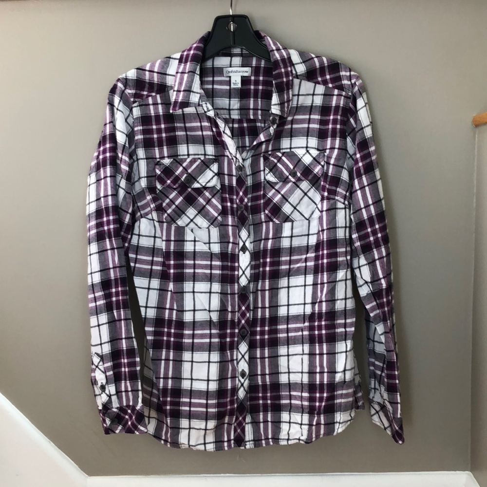EUC Croft and Barrow plaid button down top